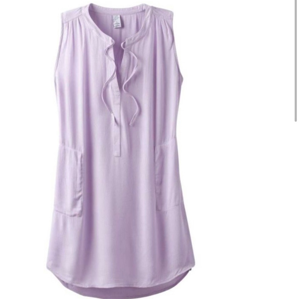 Prana Natasha Crinkled Tunic Bleached Lavender - Picture 10 of 11